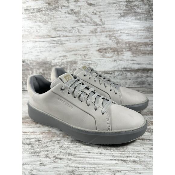Cole Haan Other - Men's Cole Haan GrandPro Topspin Dove/Silver Sleet Leather Sneakers Sz 8M EUC!